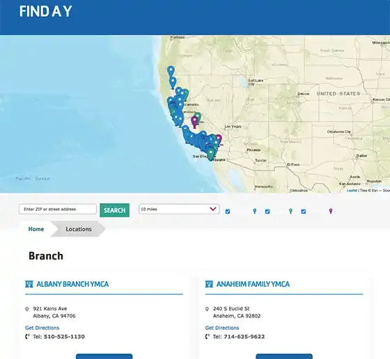 Locations - California State Alliance of YMCAs