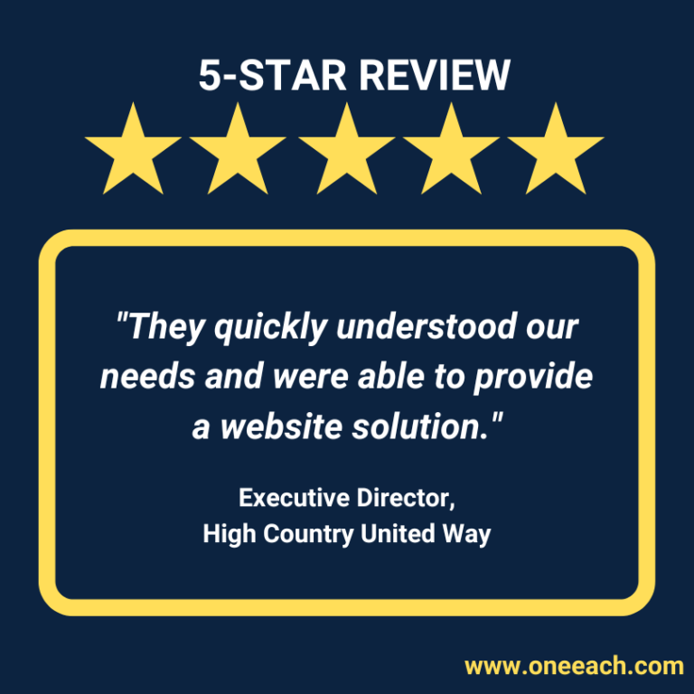5 star review from High Country United Way