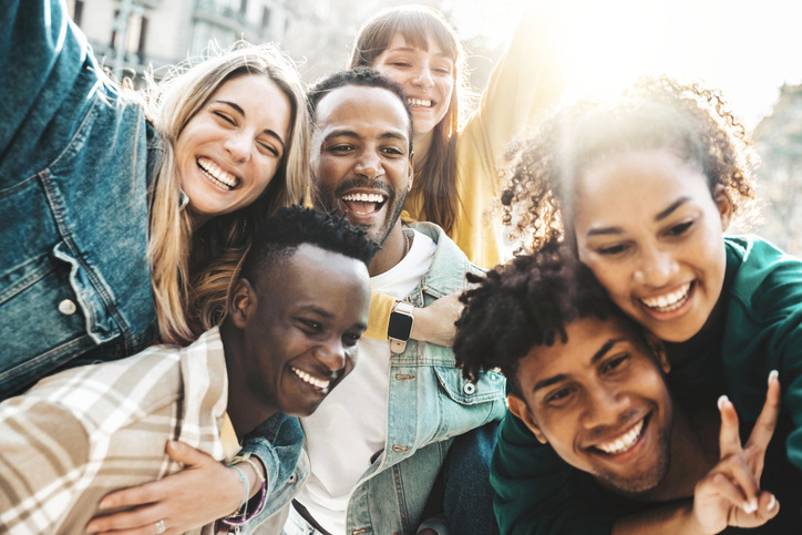 Young Gen Z men and women