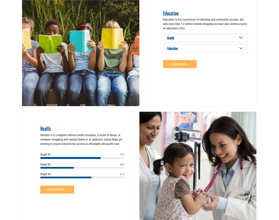 Screenshot of website promo banners