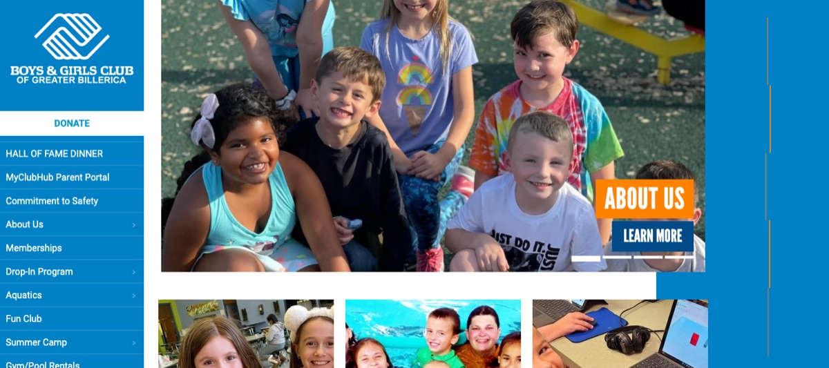 Boys & Girls Clubs of Greater Billerica website