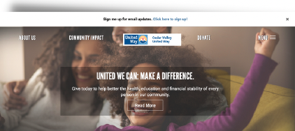 Cedar Valley United Way website