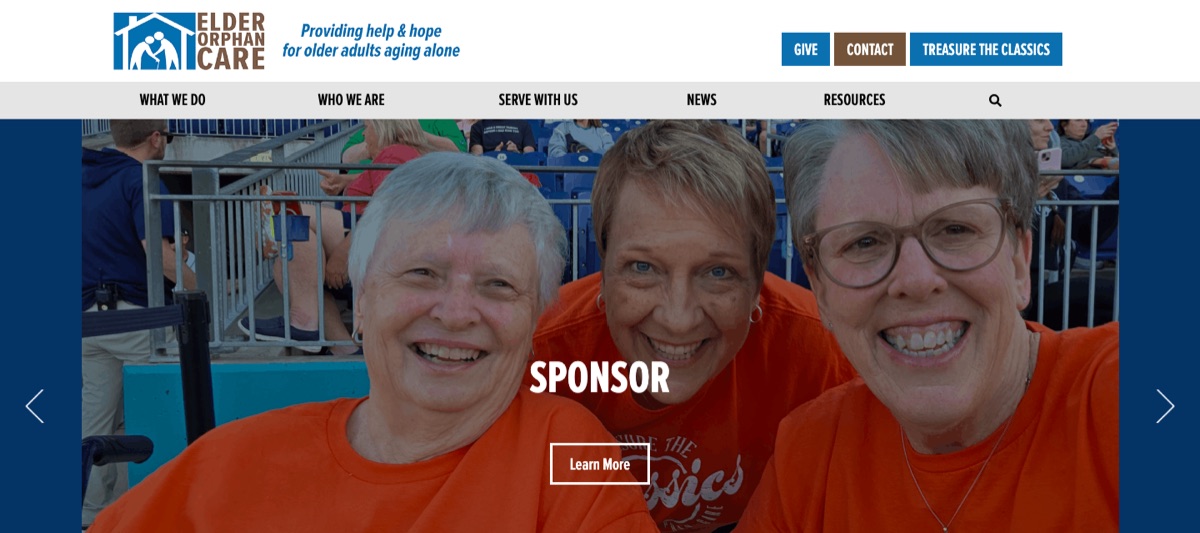 Elder Orphan Care website