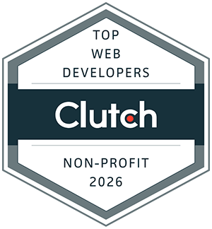 Clutch 2026 Top Non-Profit Web Developers badge